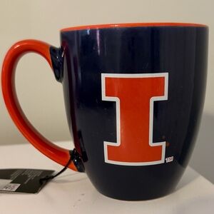 University of Illinois Navy and Orange Ceramic Logo Mug U of I Fighting Illini